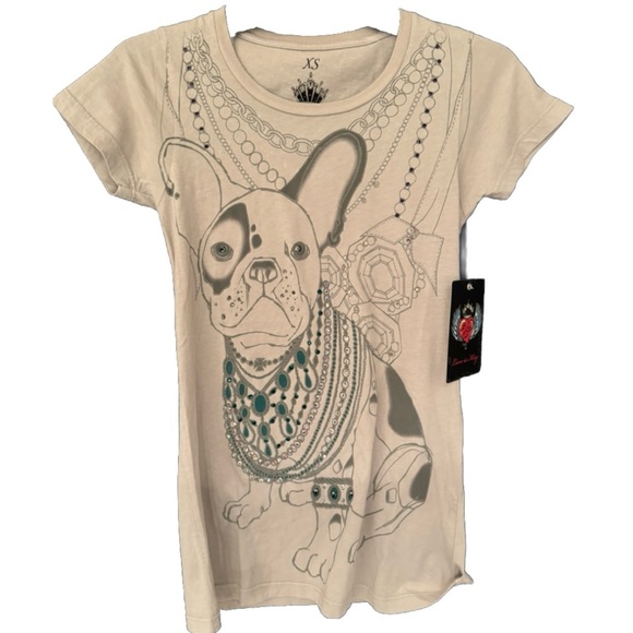 Key Closet Frenchie Light Grey Women’s Swarovski Studded Tank Top Size XS - Picture 2 of 12